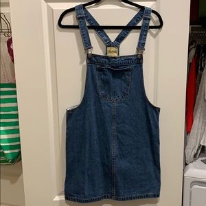 Medium Wash Denim Overall Dress